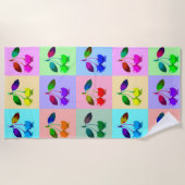 Kirschen im Pop Art Style Strandtuch (Vorderseite)