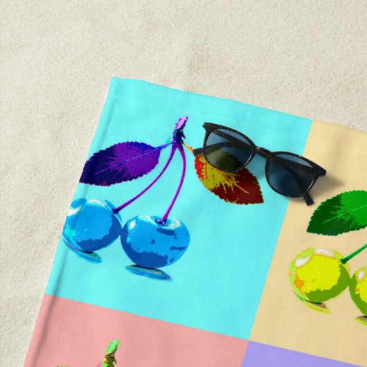 Kirschen im Pop Art Style Strandtuch (Beispiel)