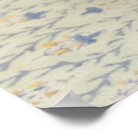 Kirschen in einer blauen Schüssel Poster (Ecke)