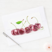 Kirschen in Folge Rechteckiger Aufkleber (Umschlag)