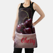 Kirschen in rosa Schüssel für Obstliebhaber Schürze (InSitu)