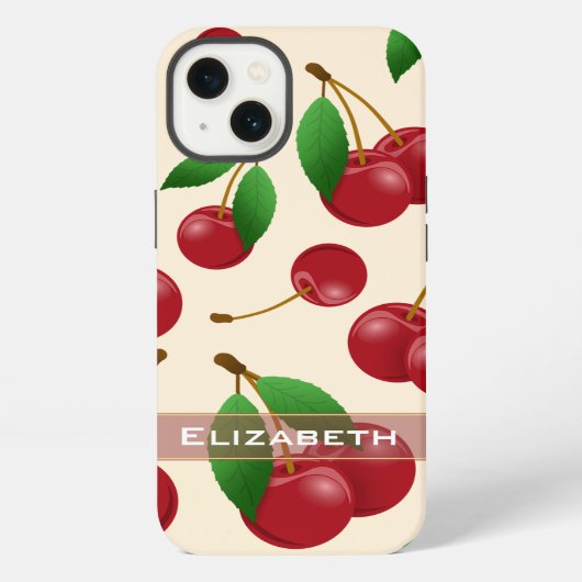 Kirschen iPhone Hülle (Rückseite)