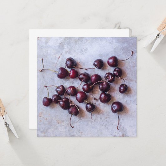 Kirschen Karte (Vorderseite/Rückseite Beispiel)