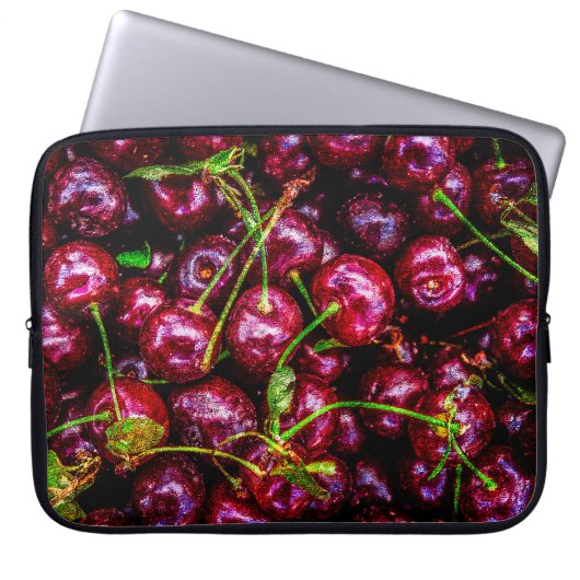 Kirschen Laptopschutzhülle (Vorderseite)