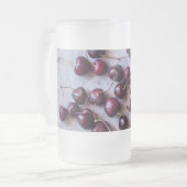Kirschen Mattglas Bierglas (Vorderseite Links)
