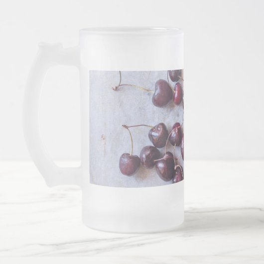Kirschen Mattglas Bierglas (Links)