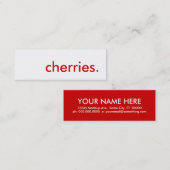 Kirschen. Mini Visitenkarte (Vorne/Hinten)