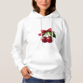 Kirschen mit Bow- Hoodie (Vorderseite)
