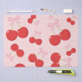 Kirschen mit rosa Bow Coquette Seidenpapier (Handwerk)