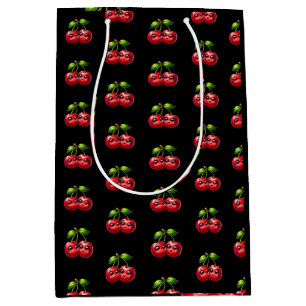 Kirschen mit Smiley Mittlere Geschenktüte