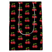 Kirschen mit Smiley Mittlere Geschenktüte (Rückseite)