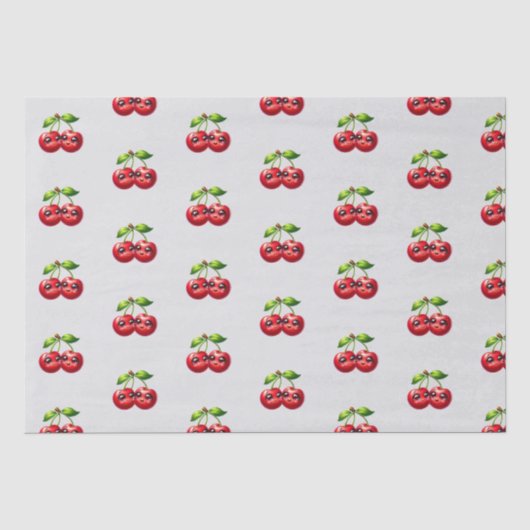 Kirschen mit Smiley Seidenpapier (Vorderseite)