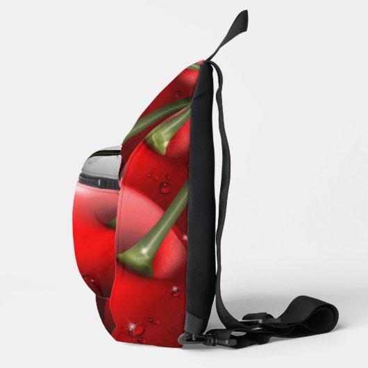 Kirschen mit Taubentropfen Crossbody Bag (Rechts)