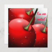 Kirschen mit Taubentropfen Einladung (Vorne/Hinten)