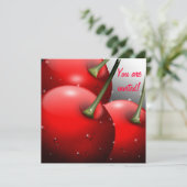 Kirschen mit Taubentropfen Einladung (Stehend Vorderseite)