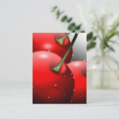 Kirschen mit Taubentropfen Feiertagspostkarte (Stehend Vorderseite)