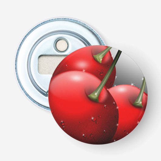 Kirschen mit Taubentropfen Flaschenöffner (Vorderseite)