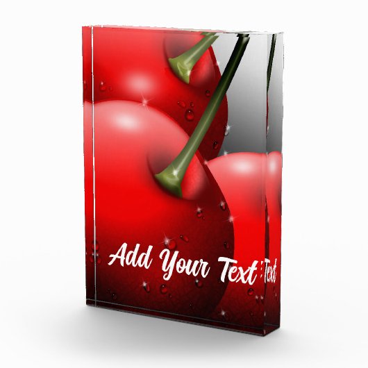 Kirschen mit Taubentropfen Fotoblock (Rechts)