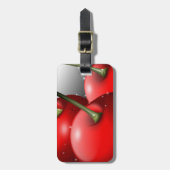 Kirschen mit Taubentropfen Gepäckanhänger (Vorderseite vertikal)