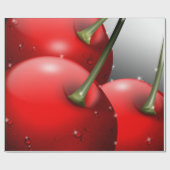 Kirschen mit Taubentropfen Geschenkpapier (Flach)