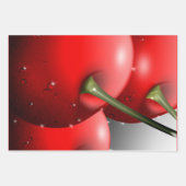 Kirschen mit Taubentropfen Geschenkpapier Set (Vorderseite)