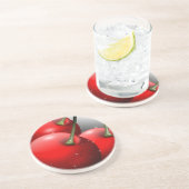 Kirschen mit Taubentropfen Getränkeuntersetzer (Seite)