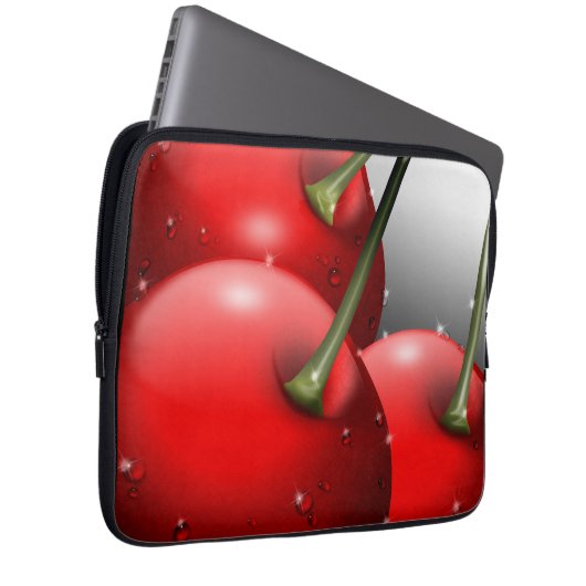 Kirschen mit Taubentropfen Laptopschutzhülle (Vorne Rechts)