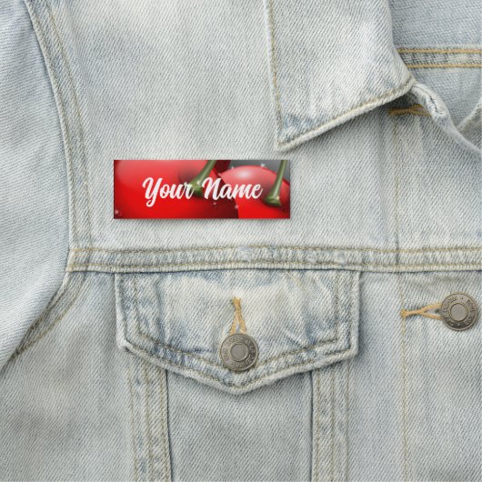 Kirschen mit Taubentropfen Namensschild (Beispiel)