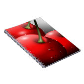 Kirschen mit Taubentropfen Notizblock (Rechte Seite)