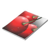 Kirschen mit Taubentropfen Notizblock (Rotiert)