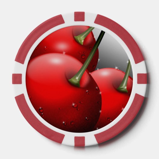 Kirschen mit Taubentropfen Pokerchips (Vorderseite)