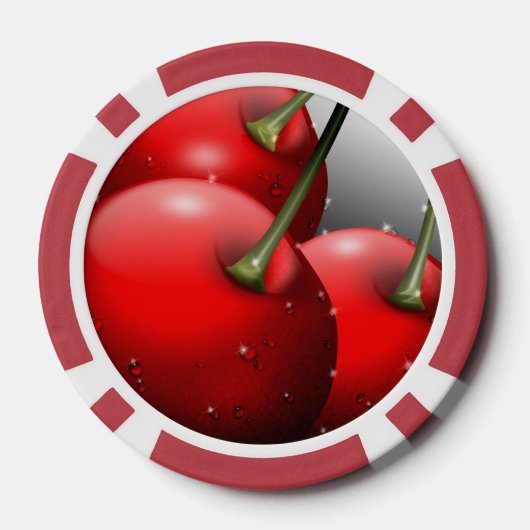 Kirschen mit Taubentropfen Pokerchips (Rückseite)