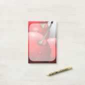 Kirschen mit Taubentropfen Post-it Klebezettel (Auf Schreibtisch)