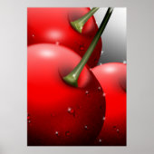 Kirschen mit Taubentropfen Poster (Vorne)