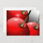 Kirschen mit Taubentropfen Postkarte (Vorne/Hinten)