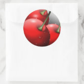 Kirschen mit Taubentropfen Runder Aufkleber (Tasche)