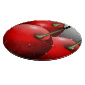 Kirschen mit Taubentropfen Schneidebrett (Ecke)