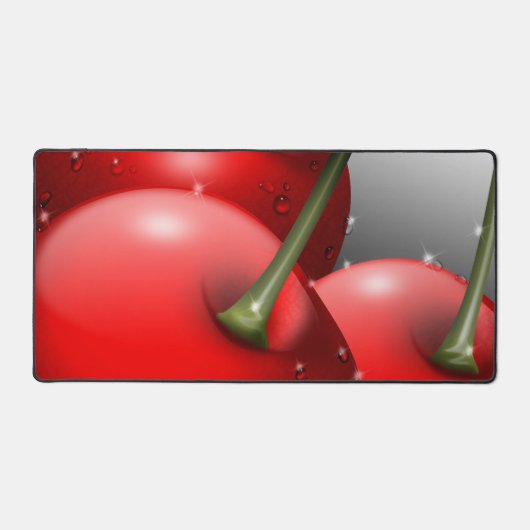 Kirschen mit Taubentropfen Schreibtischunterlage (Vorderseite)