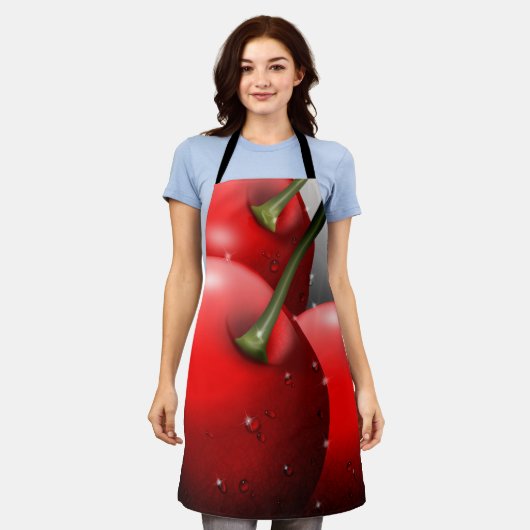 Kirschen mit Taubentropfen Schürze (Getragen)