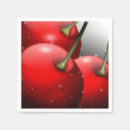 Kirschen mit Taubentropfen Serviette (Vorderseite)