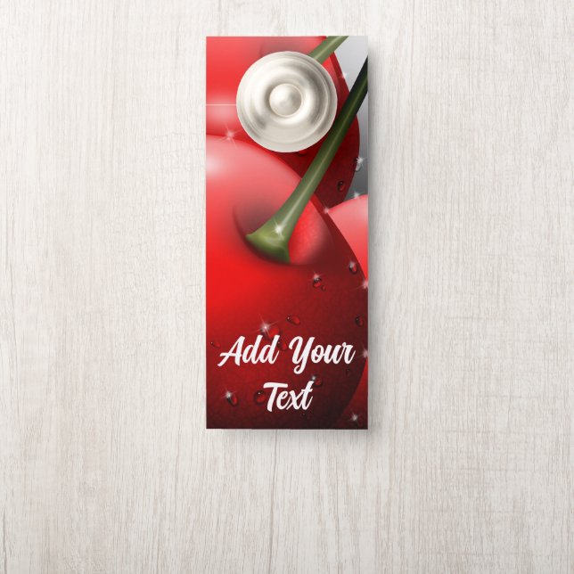 Kirschen mit Taubentropfen Türanhänger (Auf Knauf)