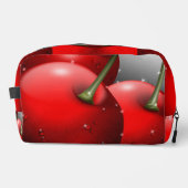 Kirschen mit Taubentropfen Waschbeutel (Vorderseite)