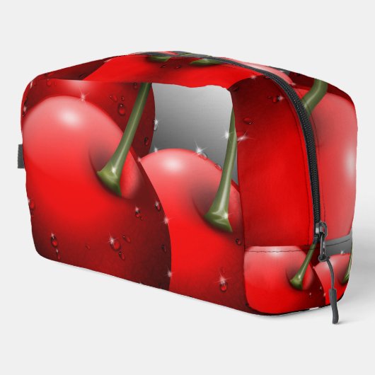 Kirschen mit Taubentropfen Waschbeutel (Rechte Ecke)