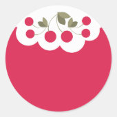 Kirschen Obstbäcker Backküchenaufkleber Runder Aufkleber (Vorderseite)