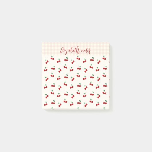 Kirschen Post-it Klebezettel (Vorderseite)