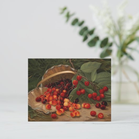 Kirschen Postkarte (Stehend Vorderseite)