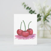 Kirschen Postkarte (Stehend Vorderseite)