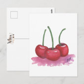 Kirschen Postkarte (Vorne/Hinten)