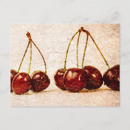 Kirschen Postkarte (Vorderseite)