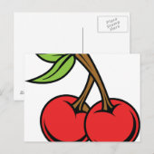 Kirschen Postkarte (Vorne/Hinten)